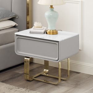 Pleine de chevet de jambe en acier inoxydable en or française