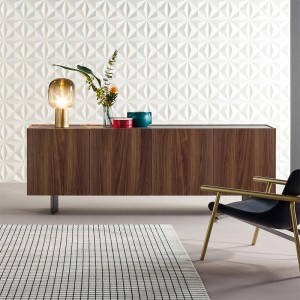 Nordic Modern Walnut Wood Boîte en bois armoire à télévision en bois salon